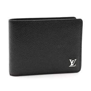 Louis Vuitton Portefeuille Multiple M30295 Taiga Black Bifold Wallet 184111 - Picture 1 of 5