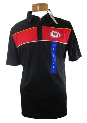 Nuevo con etiquetas NFL Kansas City Chiefs Hombres Logo Lateral Polo L Negro Precio de venta sugerido por el fabricante $50 Foto 1 de 2