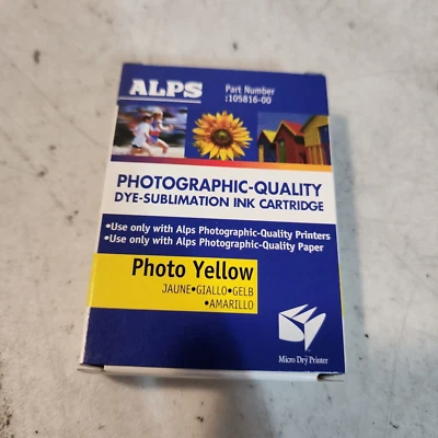 ALPS 105816-00 MD SERIES Photo Yellow Ink Genuine New OeM Boxed free ship - Image 1 of 2