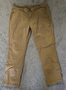George Mens Slim 36x30 Brown Chino Pants  - Picture 1 of 6