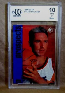 Steve Nash RC 1996-97 Upper Deck SP Authentic Rookie#142 BCCG10!Suns G HOF GOAT  - Picture 1 of 2