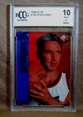 Steve Nash RC 1996-97 Upper Deck SP Authentic Rookie#142 BCCG10!Suns G HOF GOAT  - Image 1 of 2
