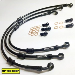 YAMAHA RD350LC2 YPVS 1983-90 VENHILL s/steel braided brake lines hoses Front - Picture 1 of 2