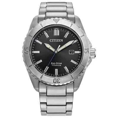 Relógio masculino Citizen Brycen Eco-Drive mostrador preto super titânio AW1840-50E - Imagem 1 de 4