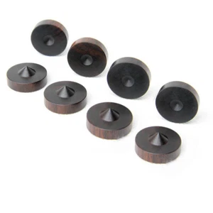 4pcs Ebony Wooden Speaker Base Spike Cone HIFI AMP Isolation Feet 23.5x11mm - Afbeelding 1 van 6