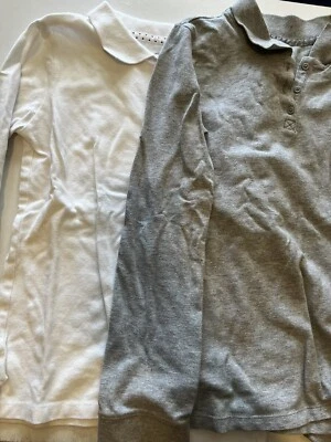 OLD NAVY Girls Kids Size 10 School Uniform Shirt Top Blouse Long Sleeve SET OF 2 - Image 1 of 4