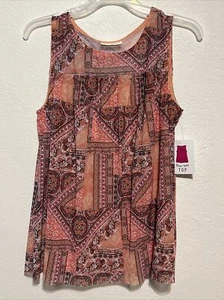 Top Bobbie Brooks Floral Yugo Transparente Sin Mangas - Para Mujer Talla Pequeña S NUEVO NUEVO CON ETIQUETAS - Imagen 1 de 9