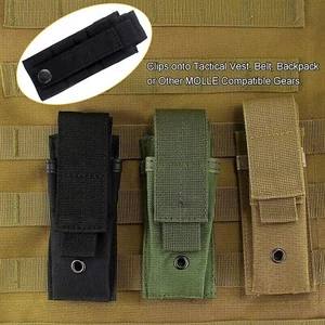 Bolsa de cargador Molle superior abierta pistola táctica soporte de cargador único bolsa de linterna - Imagen 1 de 17