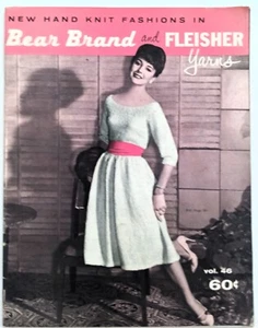 DRESSES 1959 Bear Brand & Fleisher Yarns Knitting Instructions Book - Picture 1 of 5