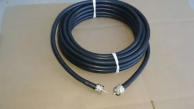 RG-8/U   CB  Ham Radio  PL259 UHF to PL259 VHF 50 ohm coax cable  15 FT - Image 1 of 4
