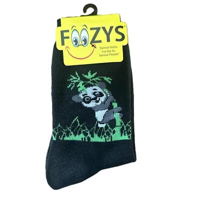 NUEVO CON ETIQUETAS FOOZYS Negro Estampado Diseño Panda Bambú Calcetines Mujer Talla Única Foto 1 de 3