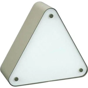 Litecraft Table Lamp Triangular Base With Frosted Glass Shade - Grey Clearance - Picture 1 of 1