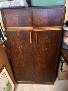 Antique Wood Wardrobe - Picture 1 of 5