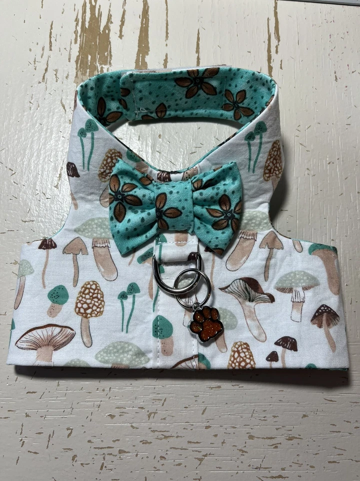 Handmade Dog Harness vest Mushrooms Charm XS - 3098 - Image 1 of 1
