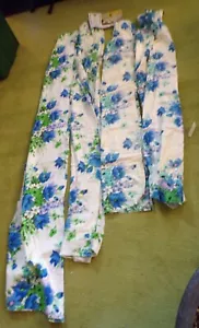 Lot 4 VTG New/Used Sears Floraland Drapery No. 10238 Drapery Color No. 762 Blue - Picture 1 of 6