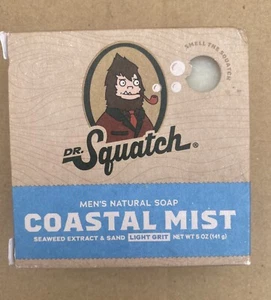 Dr. Squatch Mens Natural Soap Coastal Mist Seaweed Extract & Sand Light Grit New - Picture 1 of 6