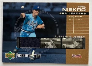 2002 Upper Deck Piece of History "ERA LEADERS "  Phil Niekro . EL-PN - Picture 1 of 2