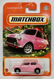 2022 MATCHBOX E CASE 1964 AUSTIN MINI COOPER PINK 78/100 COMBINE SHIPPING - Picture 1 of 1