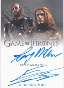 Juego de Tronos Serie Completa Doble Auto Rory McCann y Eugene Simon - Imagen 1 de 1