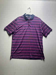 Walter Hagen Polo Shirt Mens L Essentials Golf Performance Striped Short Sleeve - Picture 1 of 5