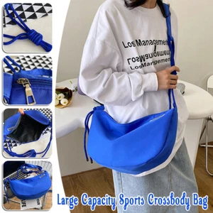 Sports Dumpling Shape Bag Large Capacity Nylon Crossbody Bag Casual Fashion Bag - Picture 1 of 22