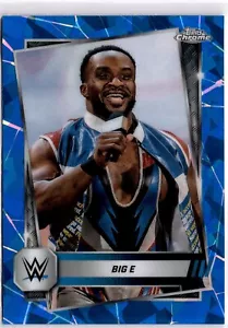Big E 2025 Topps Chrome WWE Blue Cracked Ice Refractor #172 WWE - Foto 1 di 2