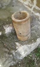  PRIMITIVE ANTIQUE OLD ONE PIECE WOOD BIG  WOODEN MORTAR FOR SPICES 19th