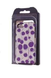Casemate iphone 5 funda rígida 2 capas protectoras púrpura blanco círculo moderno NUEVO - Imagen 1 de 1