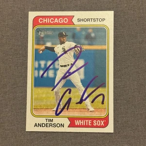 TIM ANDERSON Signed Autographed 2023 Topps Heritage Baseball Card White Sox #379 - Picture 1 of 1