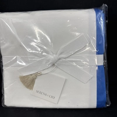 Serena & Lily Border Frame Bedskirt - California King - Capri - Image 1 of 4