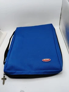 King James Bible Cover Protective Case Blue Zip Up - Picture 1 of 5