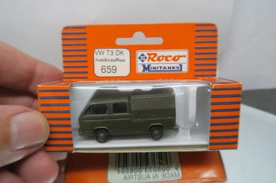 ROCO MINITANKS HO SCALE #659 VW T3 DK VOLKSWAGEN UTILITY TRUCK! W/MIRROR PACK! - Image 1 of 4