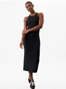 Vestido largo acanalado Athleta Signature - pequeño - negro - nuevo con etiquetas - Imagen 1 de 5