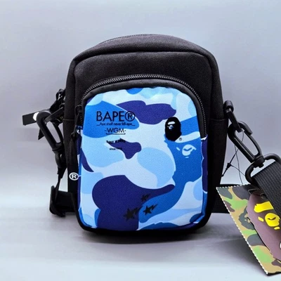 Bolso Bandolera BAPE A Bathing Ape Azul Camuflaje NUEVO Foto 1 de 4