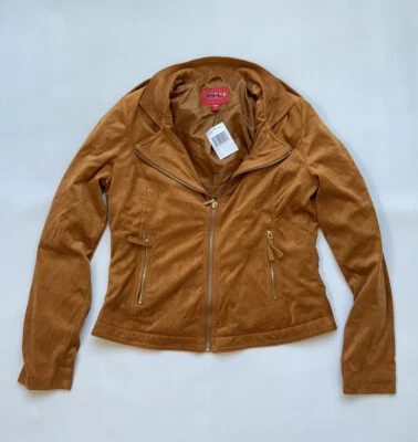 Guess Women’s Faux Suede Jacket In Camel Size L - Изображение 1 из 4