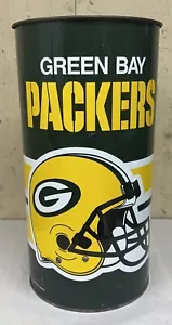 De colección Green Bay Packers NFL 1994 bote de basura metal lata Favre White Shop - Imagen 1 de 13