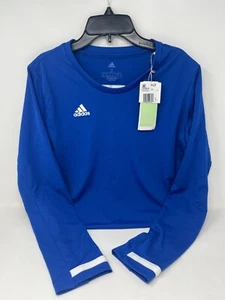 Adidas Women's ClimaCool T19 Long Sleeve Jersey Royal Blue/White-small - Picture 1 of 3