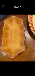 Southern Living Gail Pittman 11” Sienna Oval Bowl Scalloped Discontinued - Picture 1 of 4