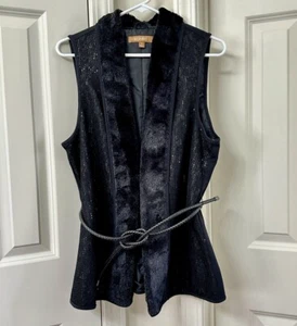 Ellen Tracy Women's Sleeveless Faux Fur Vest, Size-S - Picture 1 of 9