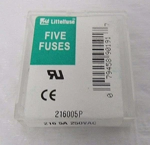LITTLEFUSE 216005P 5A 250V (BOX MIT 5) - Bild 1 von 4