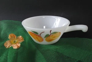 Vtg. Oven Ware Small Handled Bowl  Likely FIRE KING "Gay Fad" Pattern - Picture 1 of 4