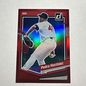 2023 Donruss Baseball Pedro Martinez Red Foil  0363/2023 #212 Red Sox HOF SP