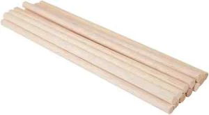 Confezione 12 Aste Tasselli Rotonde Legno 3/8X3/8X12 Pollici Bastoncini Legno Balsa Φ3/8 Pollici - Foto 1 di 5