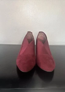Zapatos Cloudwalkers para mujer talla 9 de tacón ancho borgoña de gamuza de imitación de cuero - Imagen 1 de 7