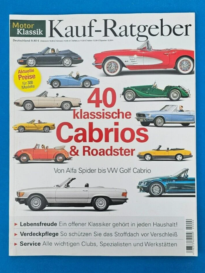 Motor Klassik Kauf-Ratgeber 40 klassische Cabrios & Roadster .. Neu + ungelesen - Bild 1 von 1