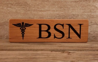 BSN wood block Sign, Nursing Sign, Nurse Graduation custom gift for Nurse BSN RN - Image 1 of 4