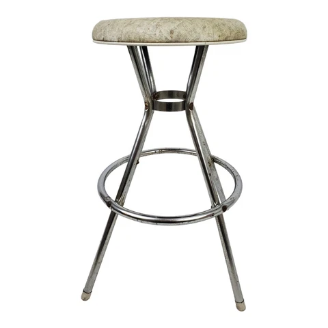 Vintage Atomic Cosco Swivel Bar Stool Seat Chrome Spider Legs Mid-Century Modern Cover