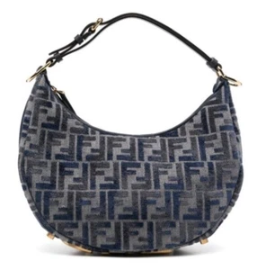 NUOVO! BORSA HOBO FENDIGRAPHY FF LOGO BLU NUOVA CON ETICHETTA! - Foto 1 di 13