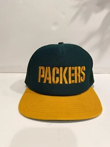 Vintage New Era Greenbay Packers Snapback Trucker Hat Made in USA NFL - Picture 1 of 11