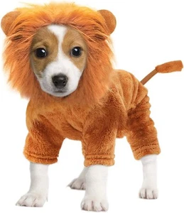 Idepet Pet Costume,Halloween Dog Cosplay Lion Costume Christmas Puppy Small Dog - Picture 1 of 5